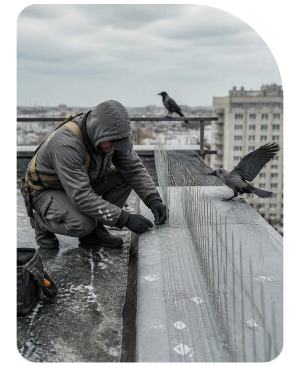 Защита от ворон под ключ в Кстове по цене от 5092 р. | Сенат-Ксв